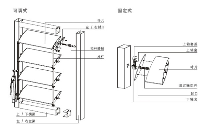 戶外梭型百葉,戶外鋁合金百葉,戶外翻轉(zhuǎn)百葉,豪異遮陽(yáng),4000-121-696